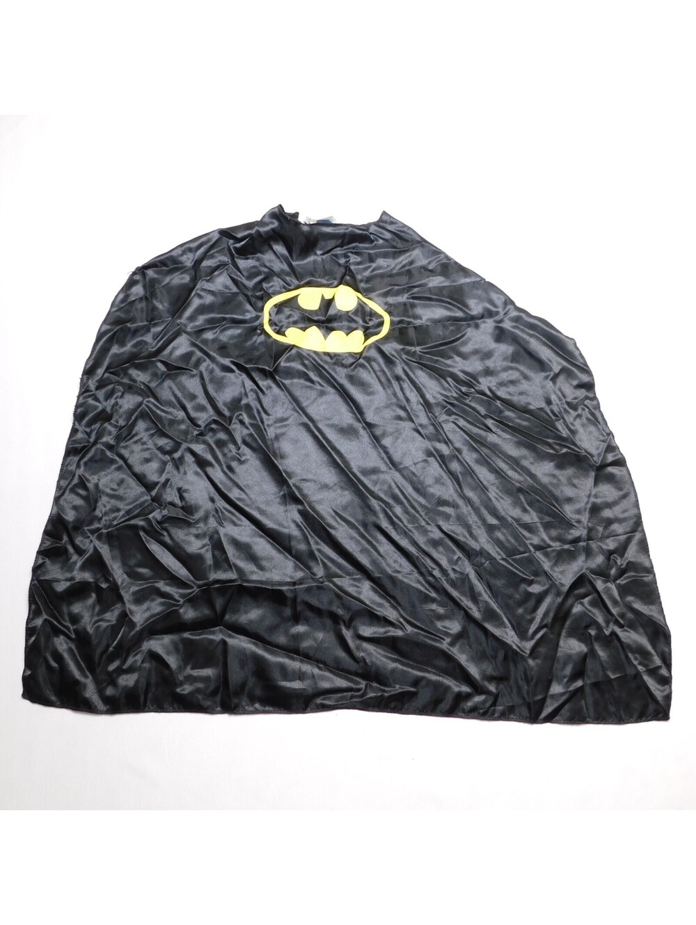 Rubies Batman Costume Cape Only Kids One Size Black Satin Yellow Bat Emblem 2016